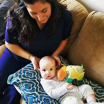 Chiropractor Simi Valley CA Dr. Heather Valinsky with Pediatric Patient