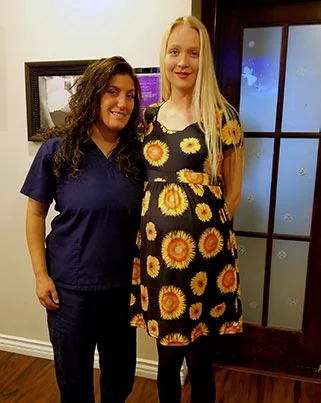Chiropractor Los Angeles CA Dr. Heather Valinsky with Patient