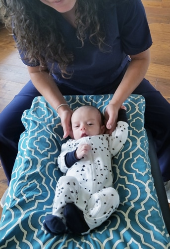 Chiropractic Adjustment for Newborn Baby at Nurture Family Chiropractic - Simi Valley